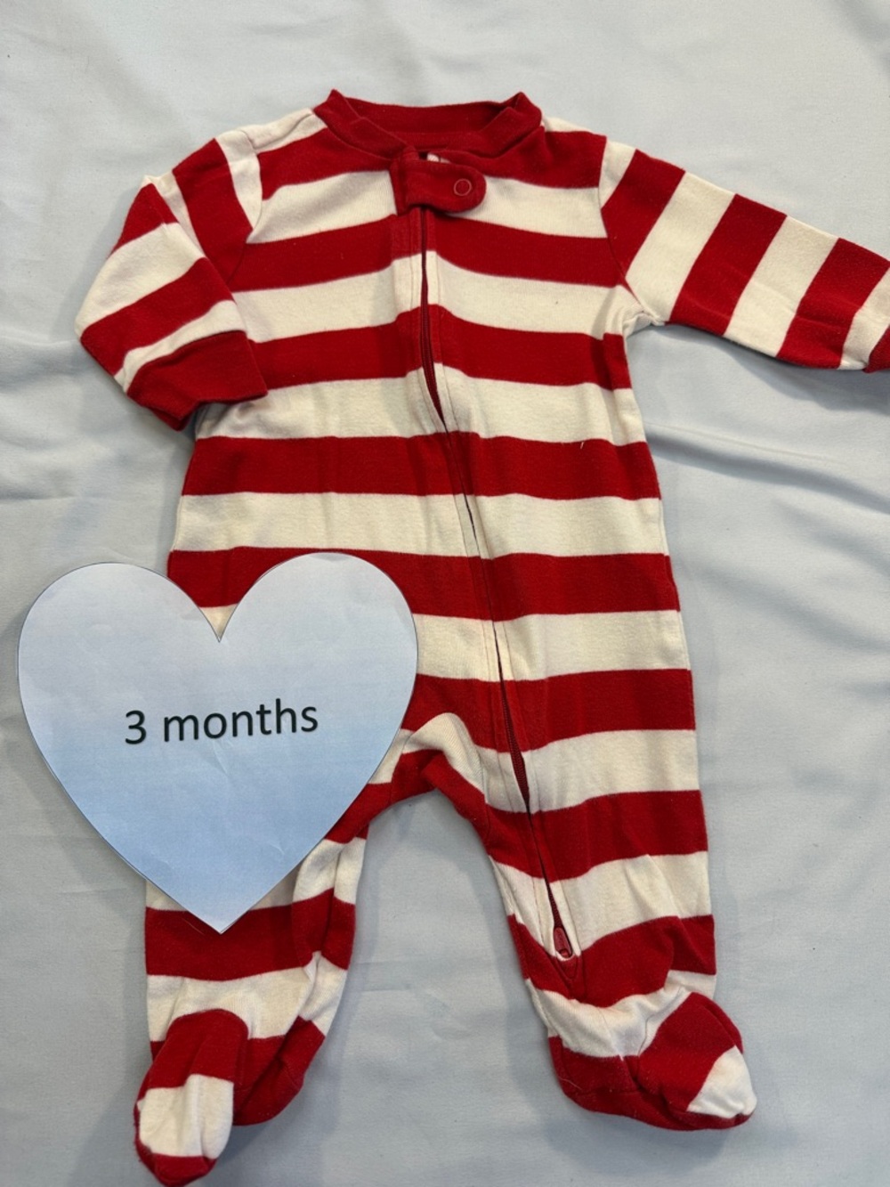 Little Planet - Organic Cotton Red and White Striped Footie Sleeper